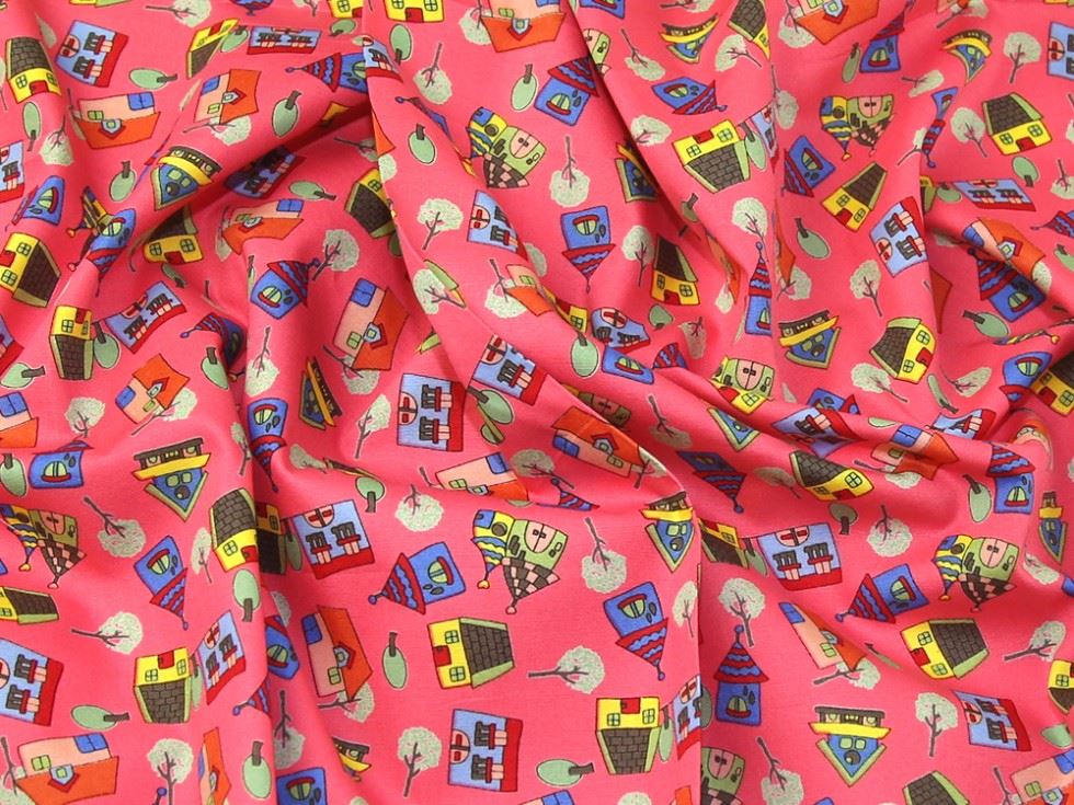 Deadstock 100% Cotton Poplin Fabric Hot Pink
 