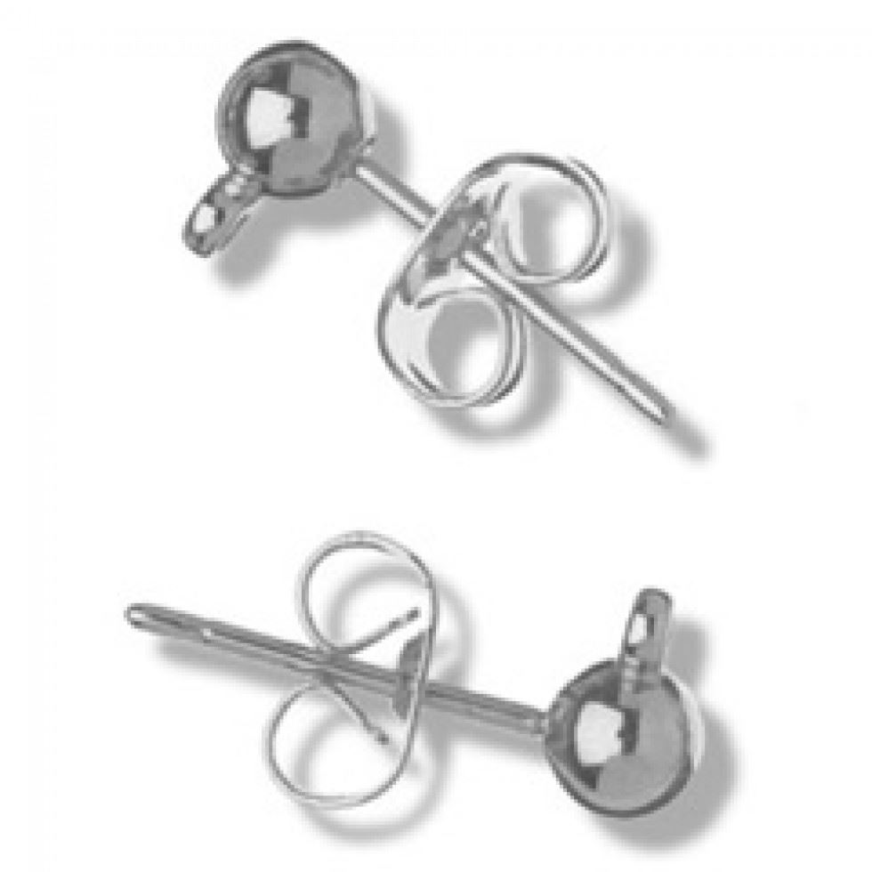 Trimits Ear Post Scroll Findings (Value Pack of 5) Silver
 