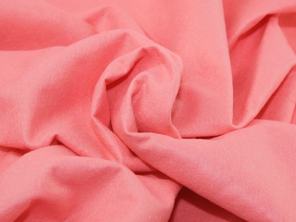 Rose Pink Deadstock Wool Felt Fabric