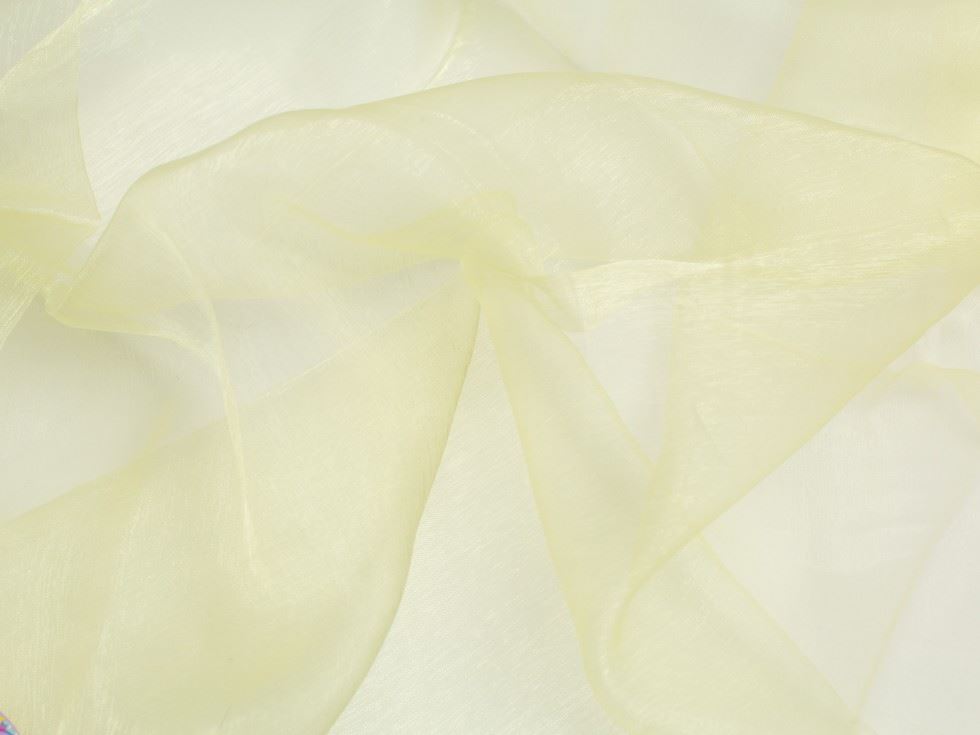 Sheer Organza Fabric Lemon
 