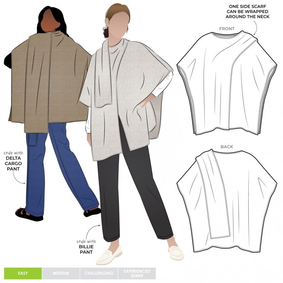 Style Arc Sewing Pattern Bijou Cape