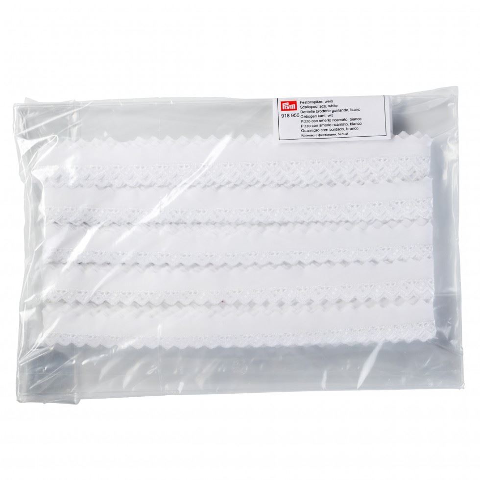 Prym Scalloped Lace Trim White
 