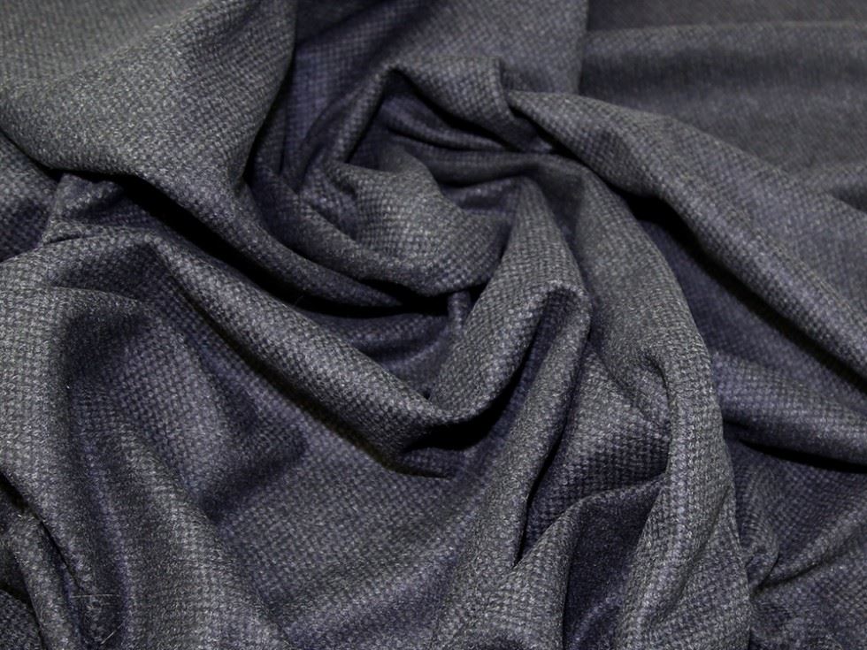 Grey Deadstock Wool Blend Coating Fabric