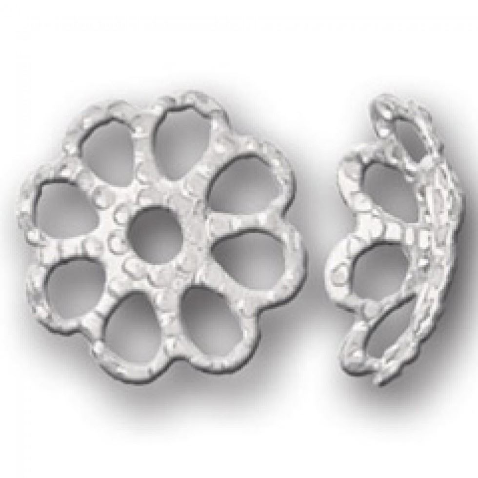 Trimits Silver Filigree Cap Findings (Value Pack Of 3)