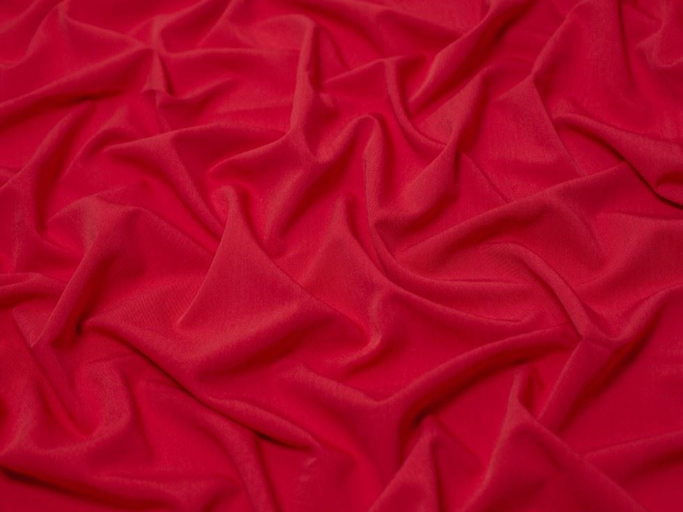 Minerva Core Range Red Stretch Woven Fine Gabardine Twill Fabric