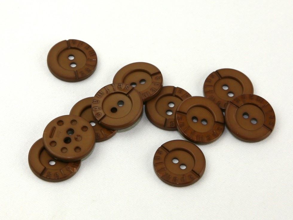 Dill Round Selfmade Buttons (Value Pack) Tan Brown
 