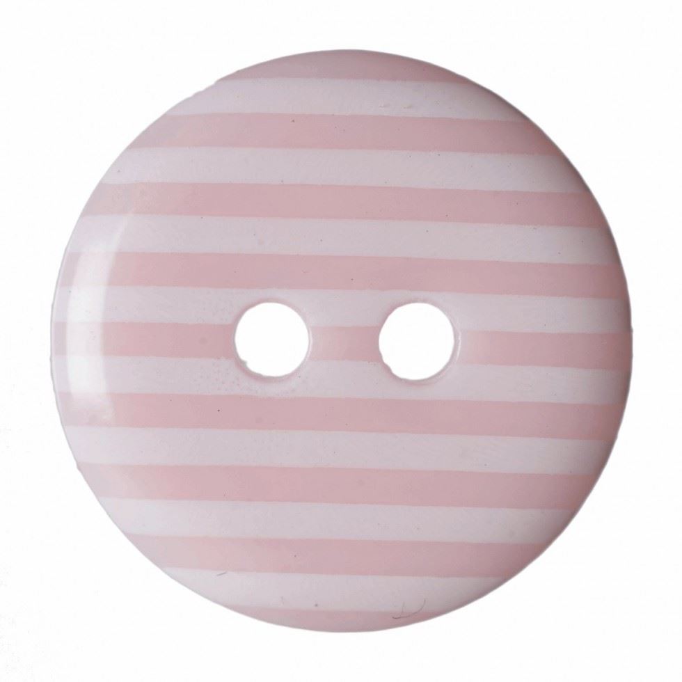 Hemline Pink Round Stripe Buttons