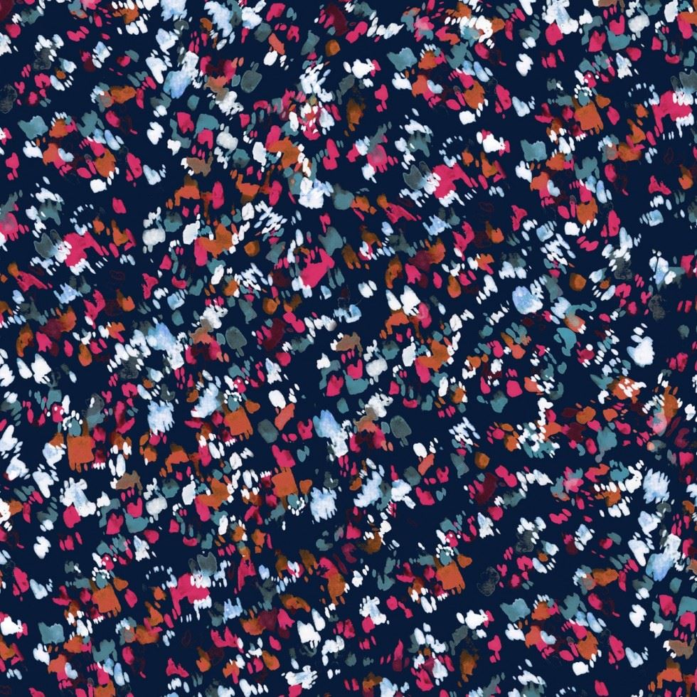 Dashwood Studio Navy Flourish Cotton Lawn Fabric