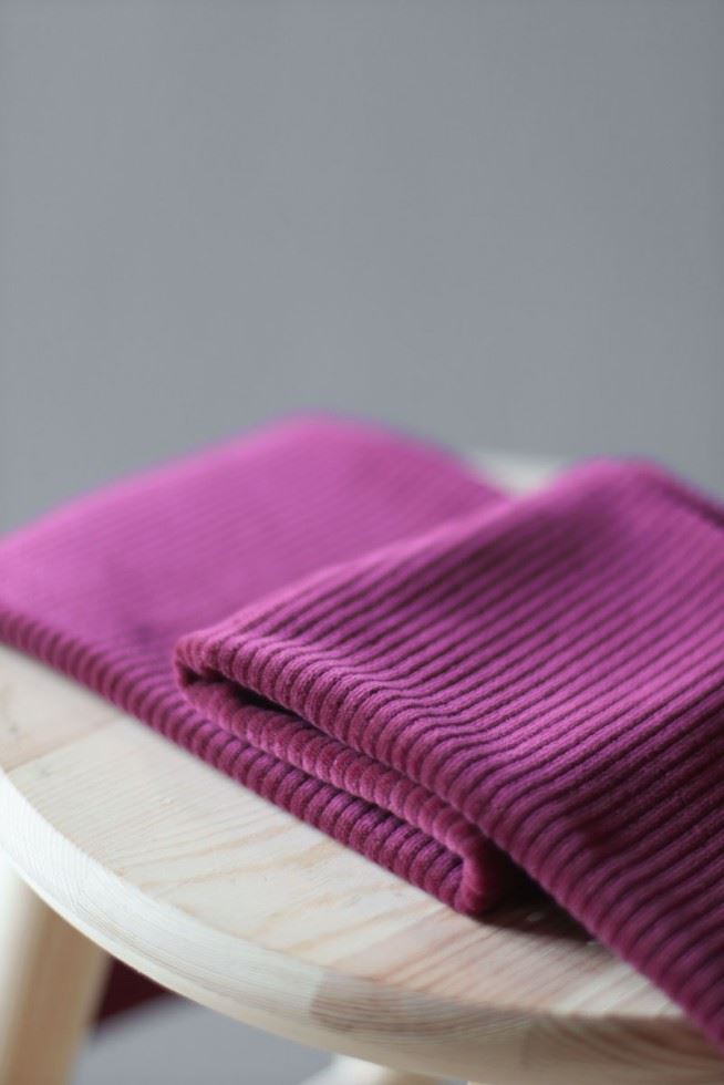 Mind The Maker Fuchsia Organic Cotton Velvety Cord Fabric