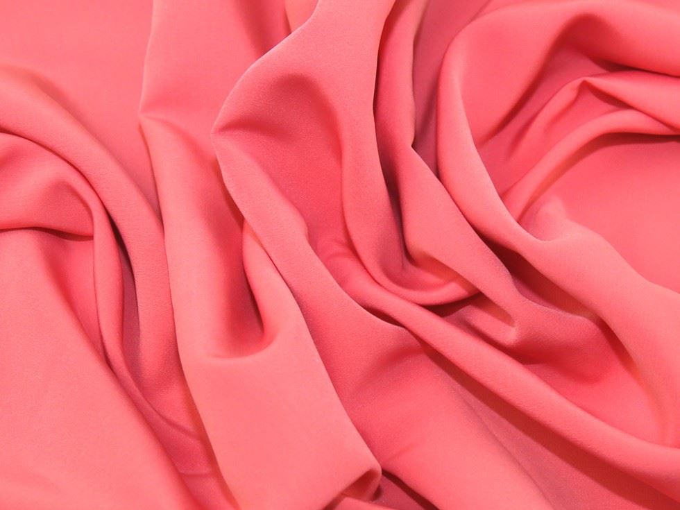 Deadstock Sienna Crepe Fabric Coral Pink
 