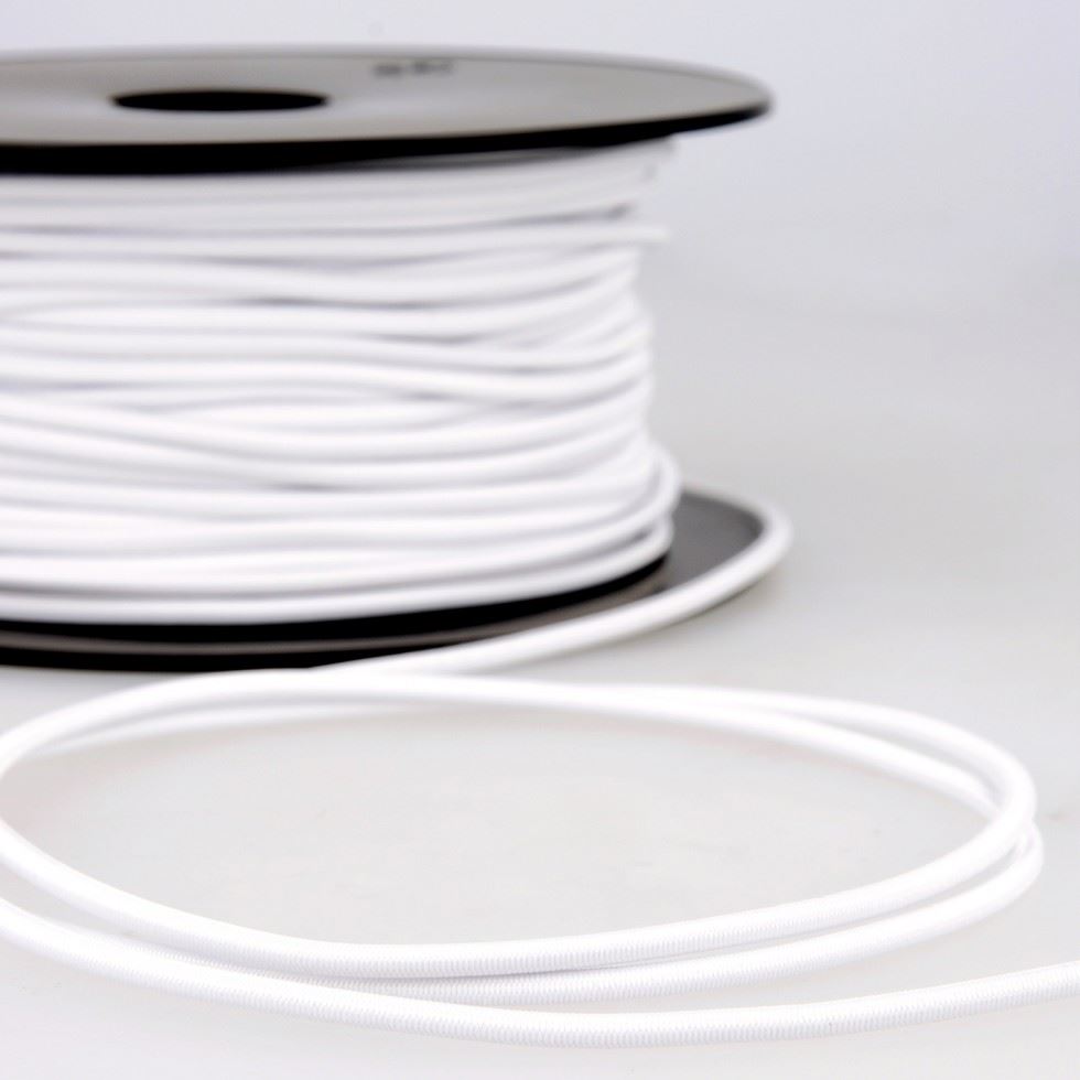 Stephanoise Round Elastic Cord White
 