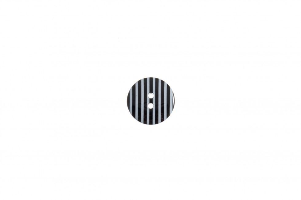 Trimits Black Candy Stripe Buttons (Value Pack)