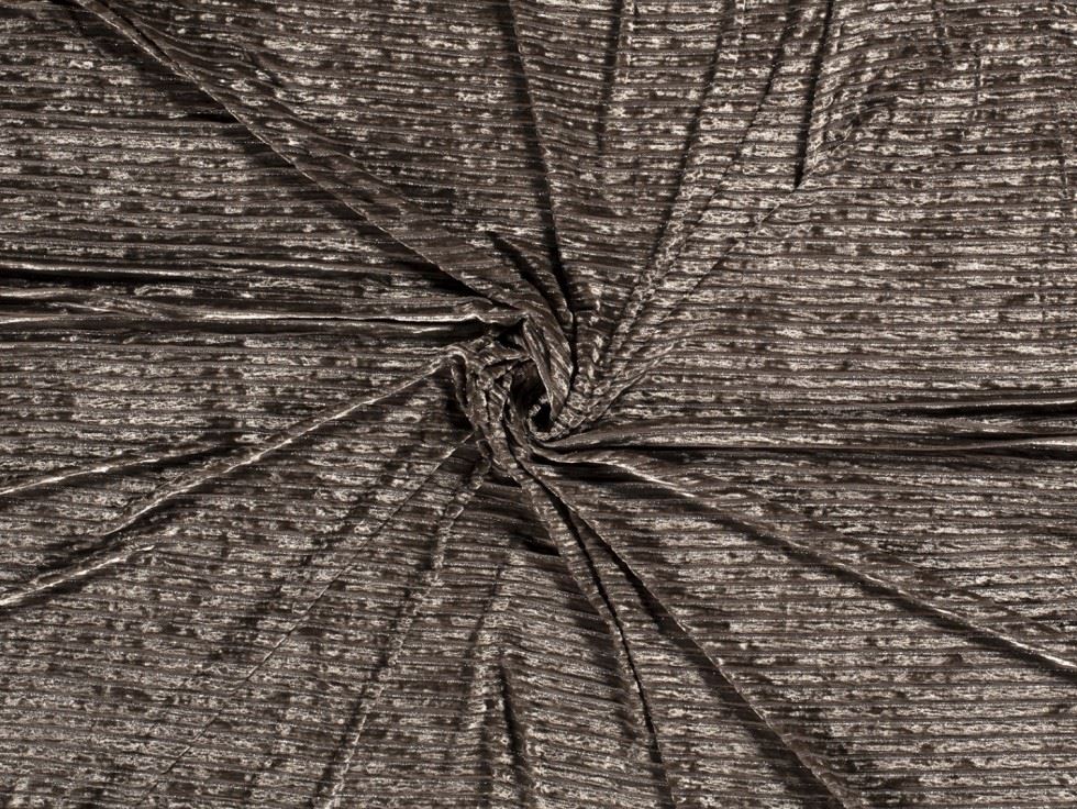 Lurex Burn Out Velvet Stretch Knit Fabric Taupe
 