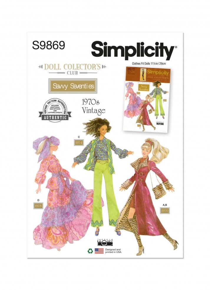 Simplicity Paper Sewing Pattern 9869
 