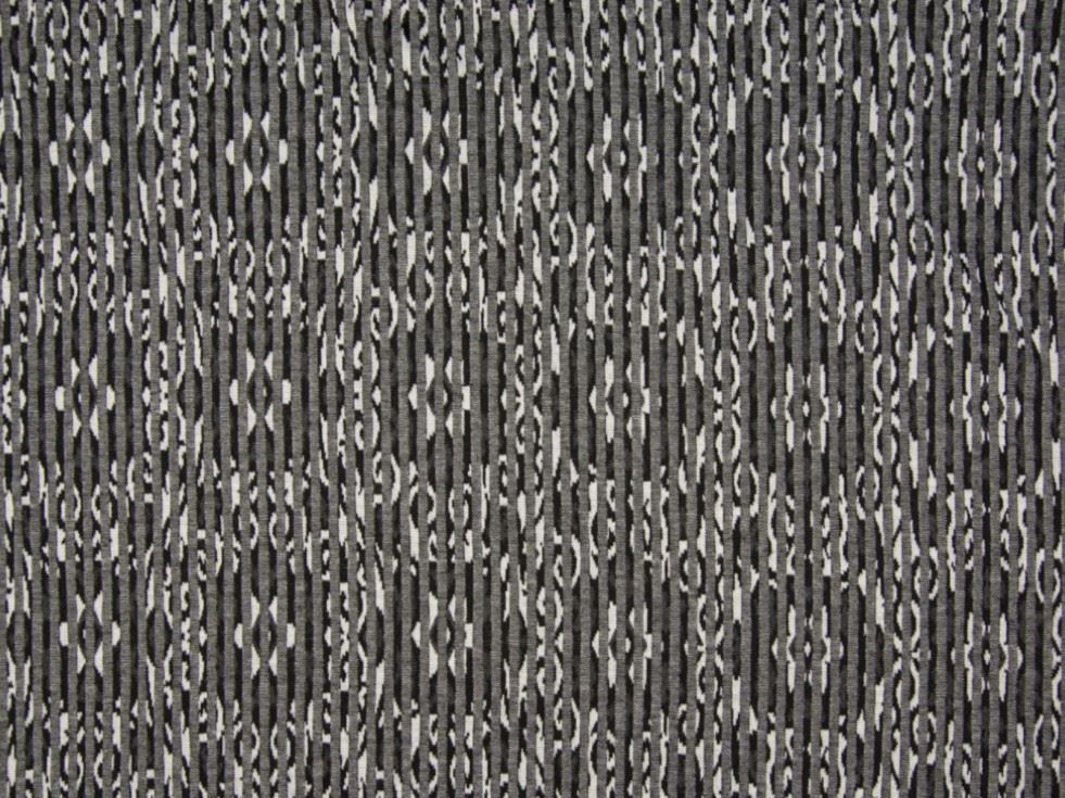 Grey Deadstock Jacquard Stretch Knit Fabric