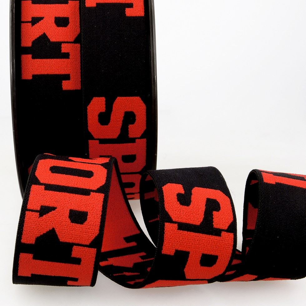 Stephanoise Sport Waistband Elastic Black Red
 