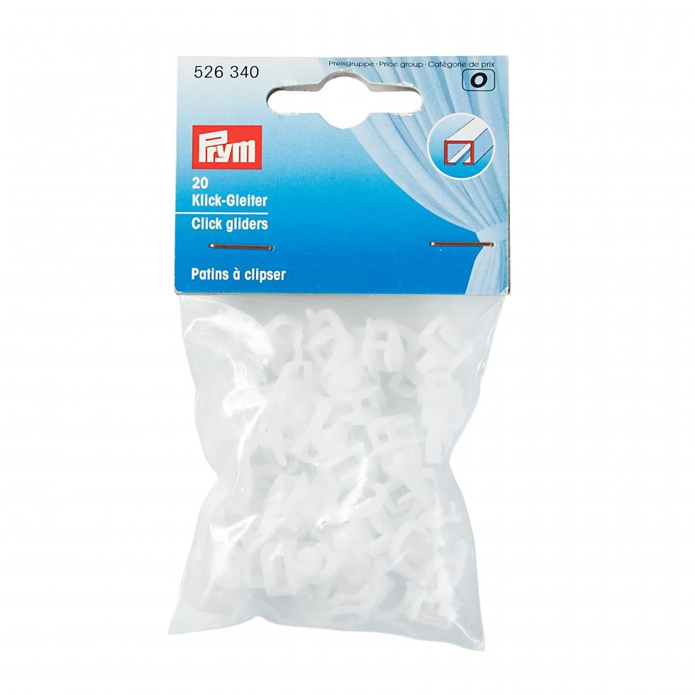 Prym Click Curtain Gliders White