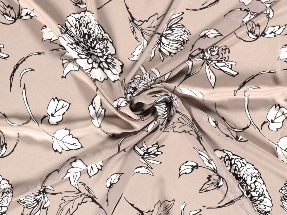 Sheer Chiffon Fabric Beige
 