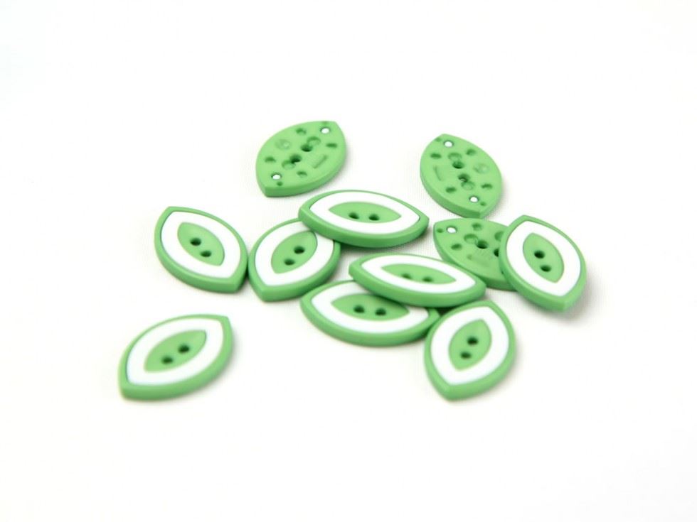 Dill Green Two Tone Eye Buttons (Value Pack)