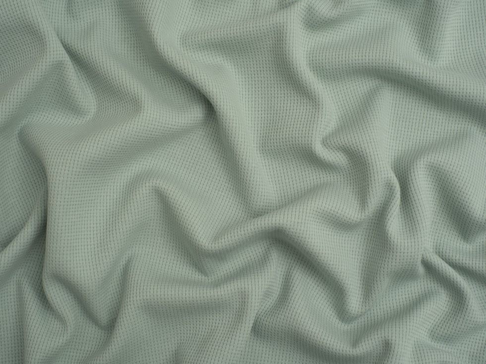 Minerva Core Range Mini Waffle Textured Stretch Knit Fabric Aqua