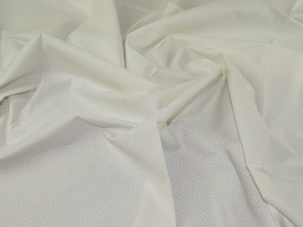 John Louden White 100% Cotton Fabric