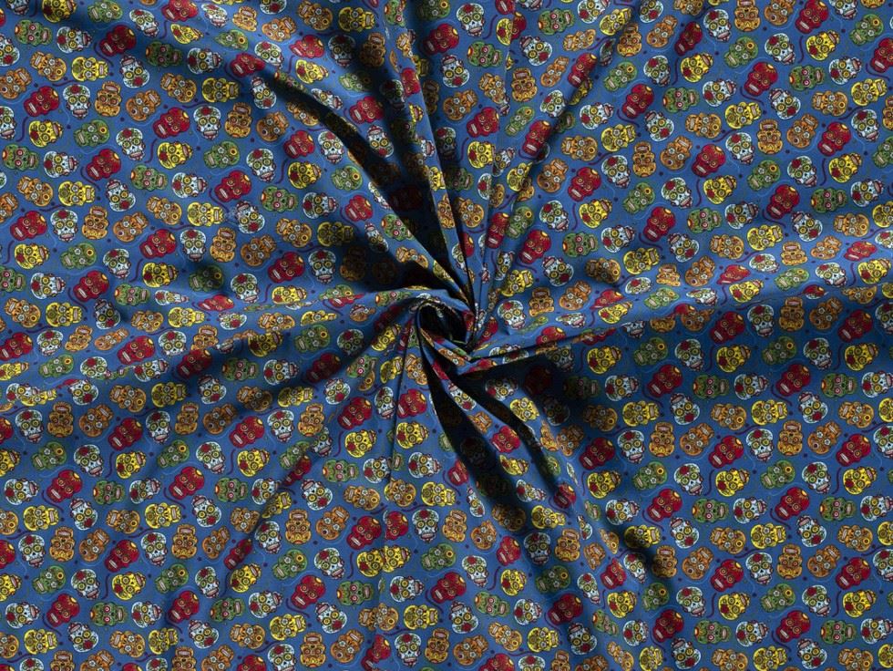 100% Cotton Poplin Fabric Indigo
 