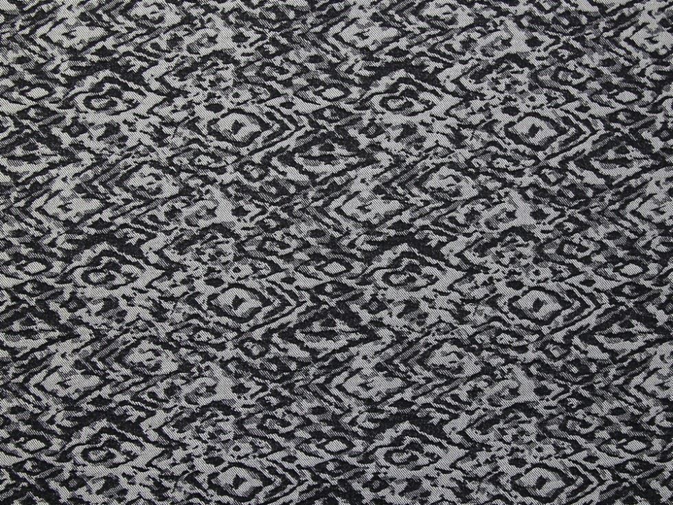 Black Deadstock Stretch Woven Jacquard Fabric
