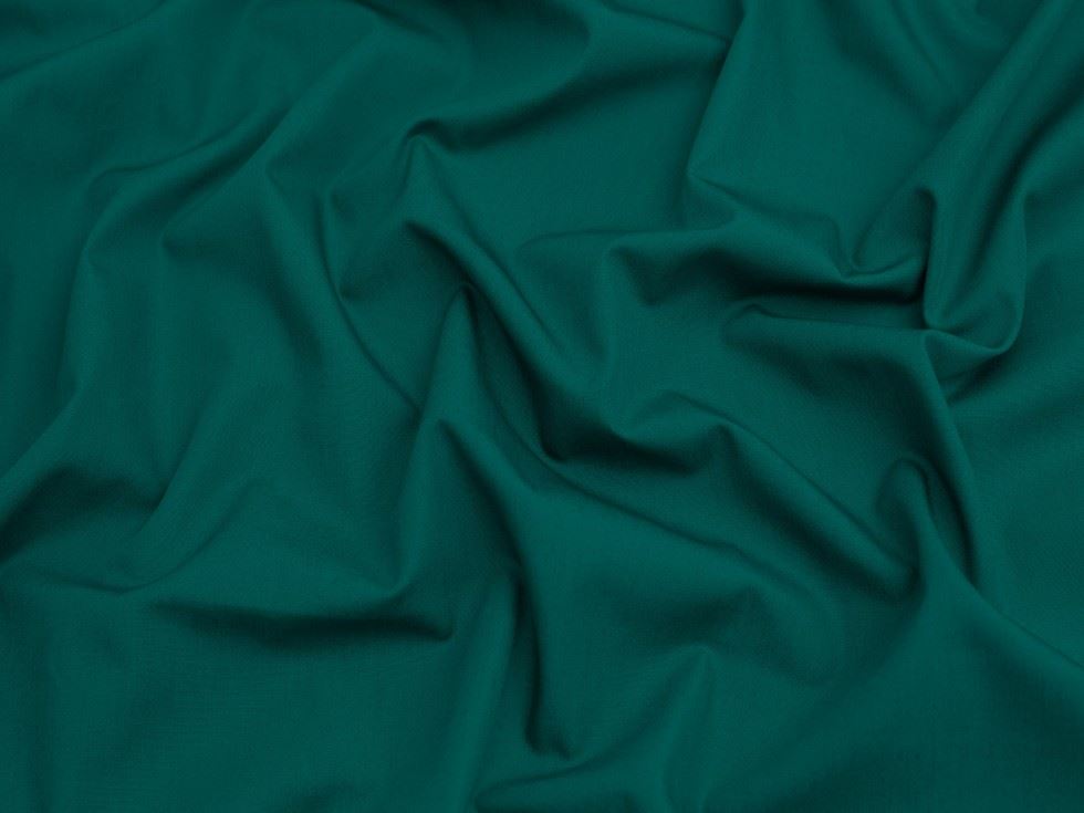Organic 100% Cotton Poplin Fabric Peacock
 