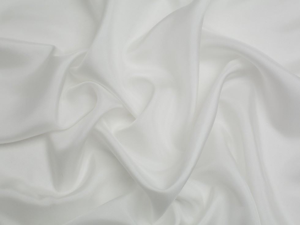 Minerva Core Range White 100% Silk Habotai Fabric