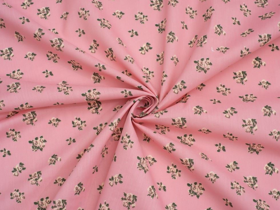 Printed Polycotton Fabric Pink
 