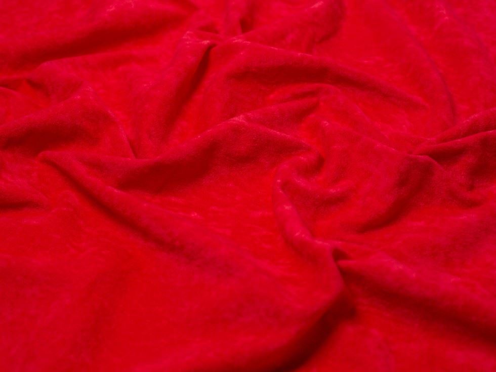 Minerva Core Range Faux Suede Suedette Fabric Bright Red
 