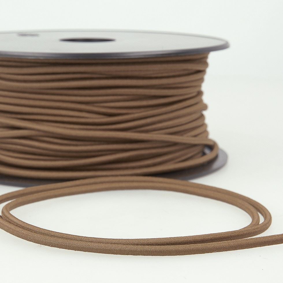 Stephanoise Round Elastic Cord Chocolate Brown