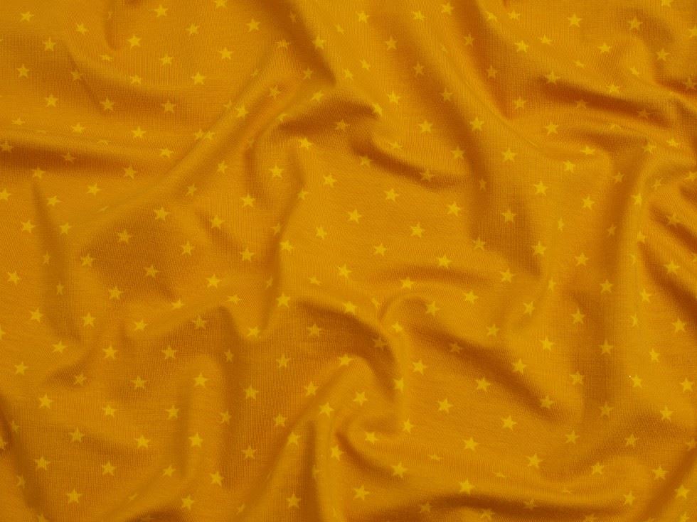 Ochre Cotton Jersey Stretch Knit Fabric