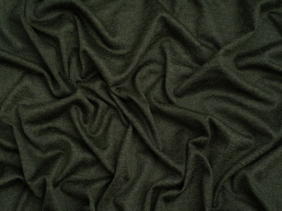 Minerva Core Range Forest Melange Sweater Knit Stretch Fabric