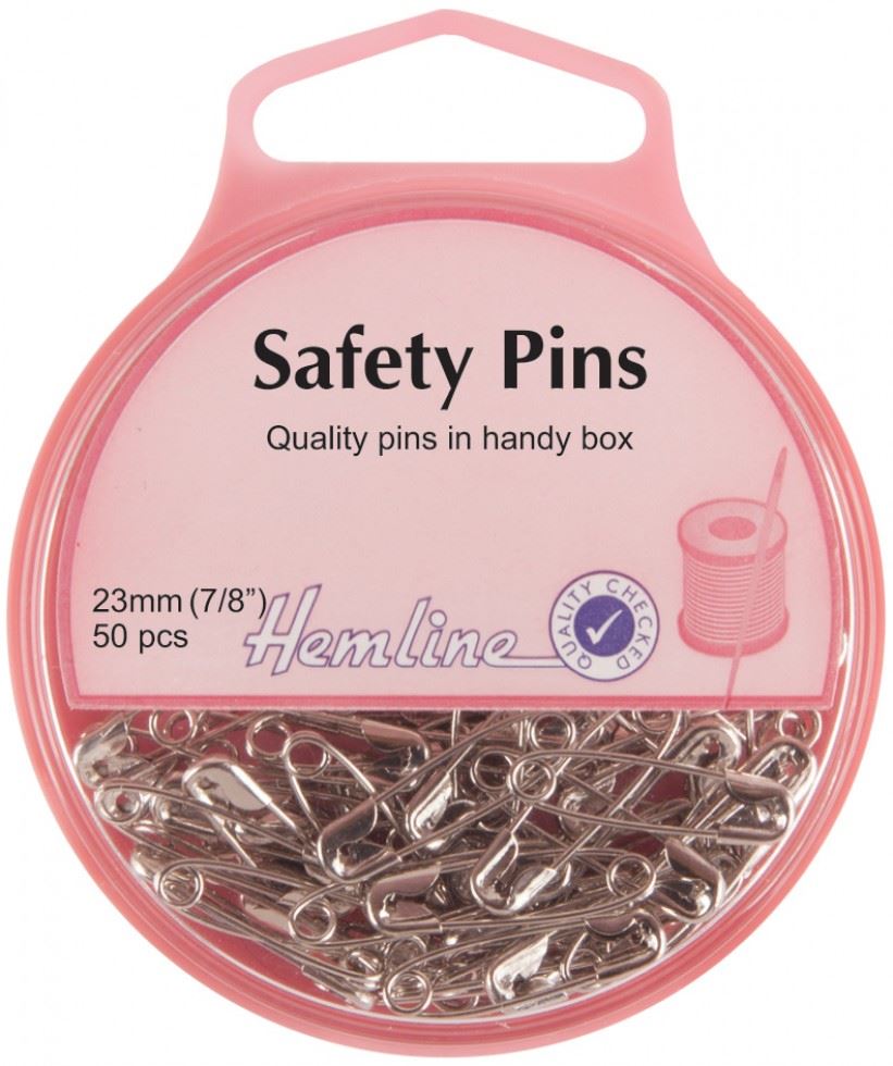 Hemline Nickel/Silver Safety Pins