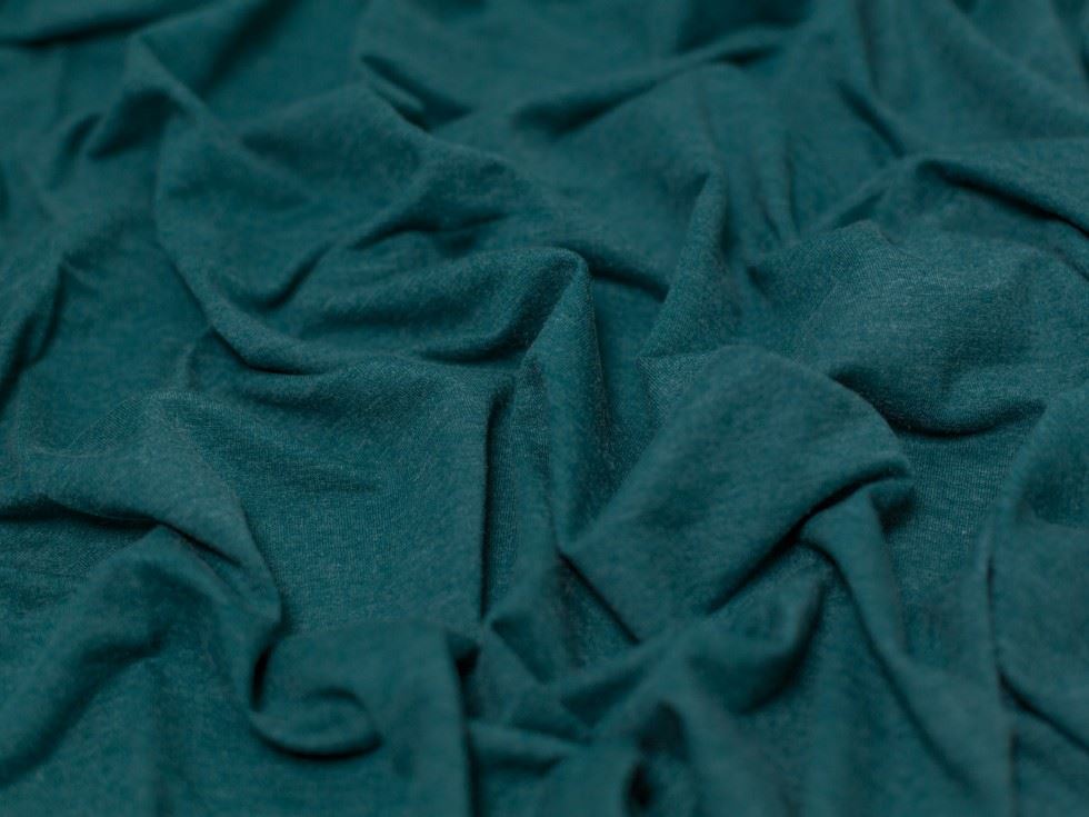 Minerva Core Range Petrol Green Medium Loop Back French Terry Stretch Knit Fabric