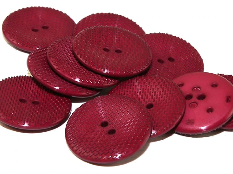 Dill Round Textured Buttons (Value Pack) Wine
 