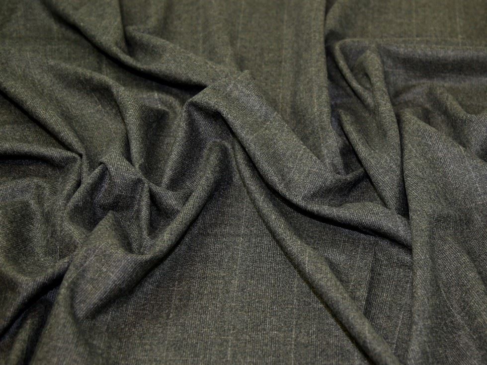 Wool Blend Coating Fabric Olive Grey
 