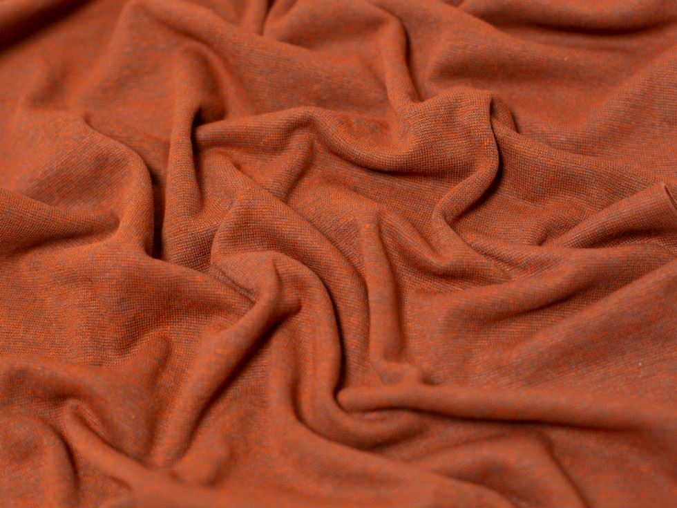 Minerva Core Range Cinder Melange Tubular Ribbing Stretch Knit Fabric