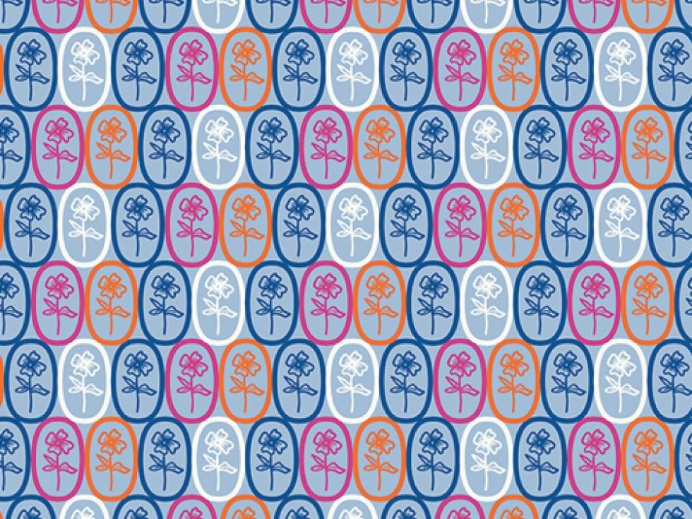 Art Gallery Fabrics Fiesta Fun 100% Cotton Poplin Fabric Azul
