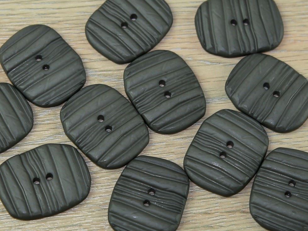 Dill Oval Textured Buttons (Value Pack) Grey
 