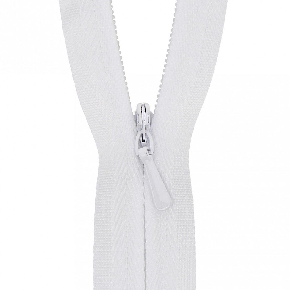 Milward White Concealed Invisible Closed End Zips
