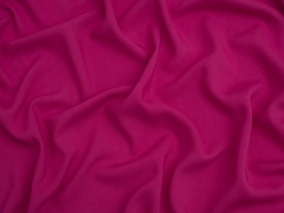 Minerva Core Range Fuchsia Viscose Challis Fabric