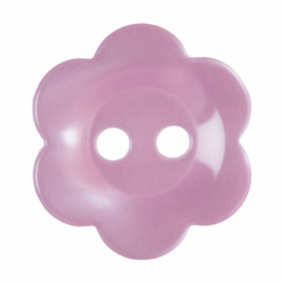 Hemline Pink Plastic Flower Buttons