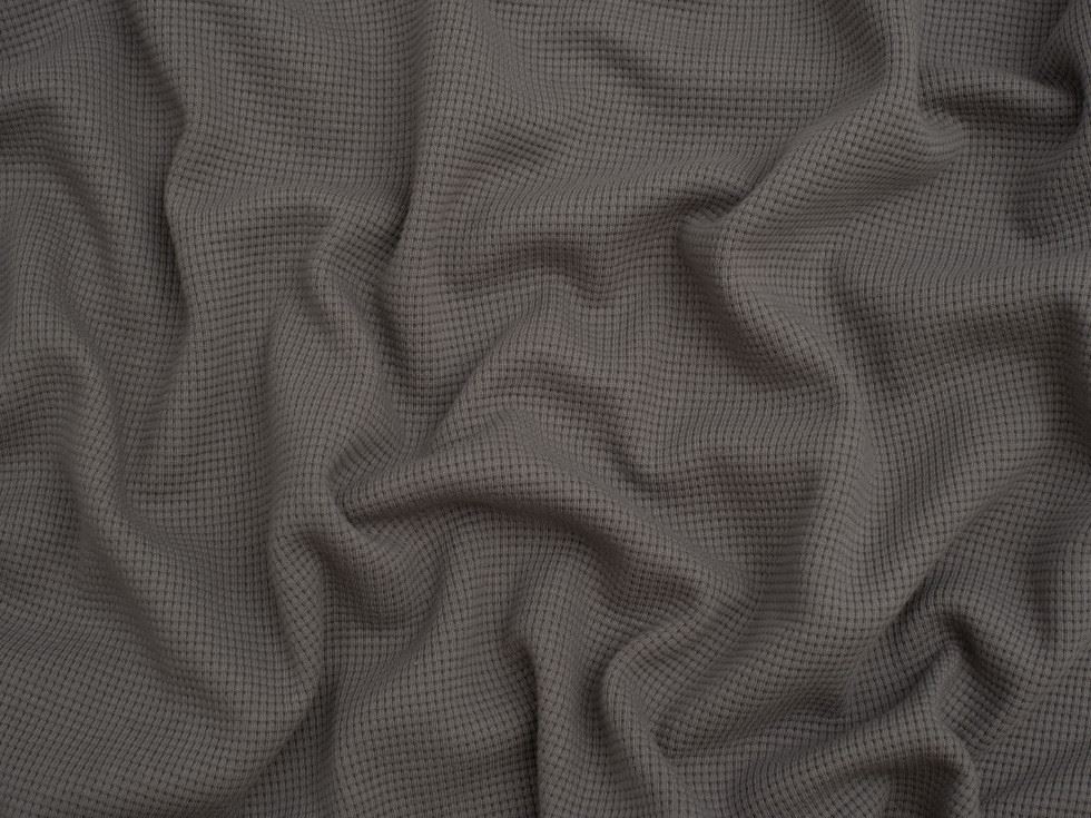 Minerva Core Range Mini Waffle Textured Stretch Knit Fabric Mink
 