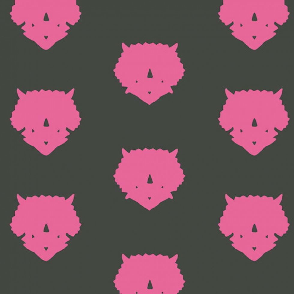 Art Gallery Fabrics Esoterra 100% Cotton Poplin Fabric Triceratops Pink