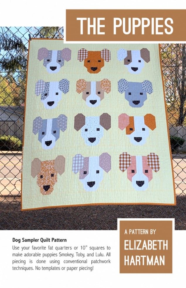 Elizabeth Hartman Quilting Pattern Puppies Quilt
 