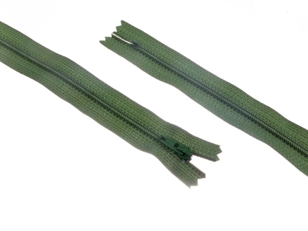 YKK Nylon Closed End Dress Zips Olive Green
 