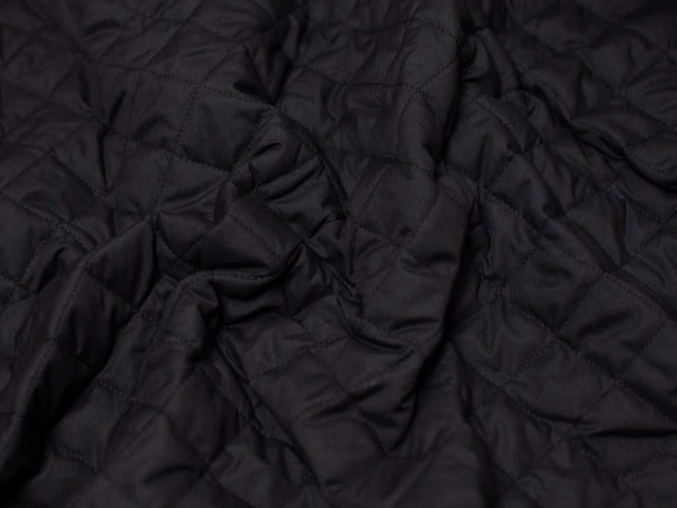 Minerva Core Range Black Quilted Polycotton Fabric