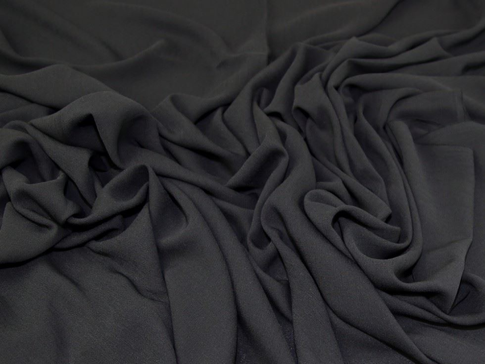 Deadstock Ripple Crepe Fabric Black
 